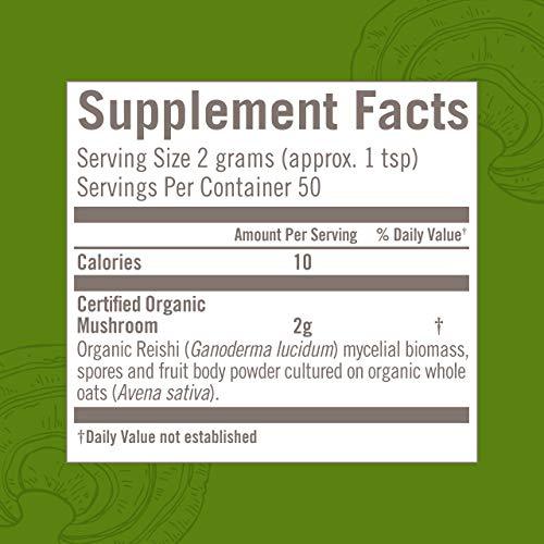 Om Mushroom Superfood Om Mushroom Superfood Reishi Organic Mushroom Powder, 3.5 Ounce, 50 Servings, Adaptogen, Stress & Immune Support, Superfood Mushroom Supplement
