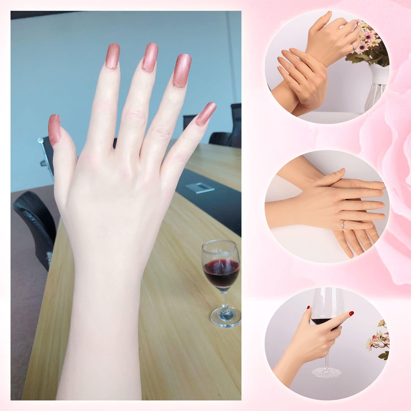 ZWSMS ZWSMS Silicone Crossdressing Gloves Realistic Female Skin Full Length Arm Hiding Scar Fake Hands Enhance Transgenders Cospl,Ivory,Without Fingernails