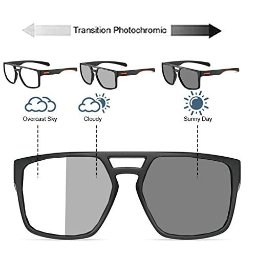 willochra Photochromic Progressive Multifocal Reading Glasses for Men Near Far Presbyopic Sport Driving Transition Reader Sunglasses (black, 1.0, multiplier_x)