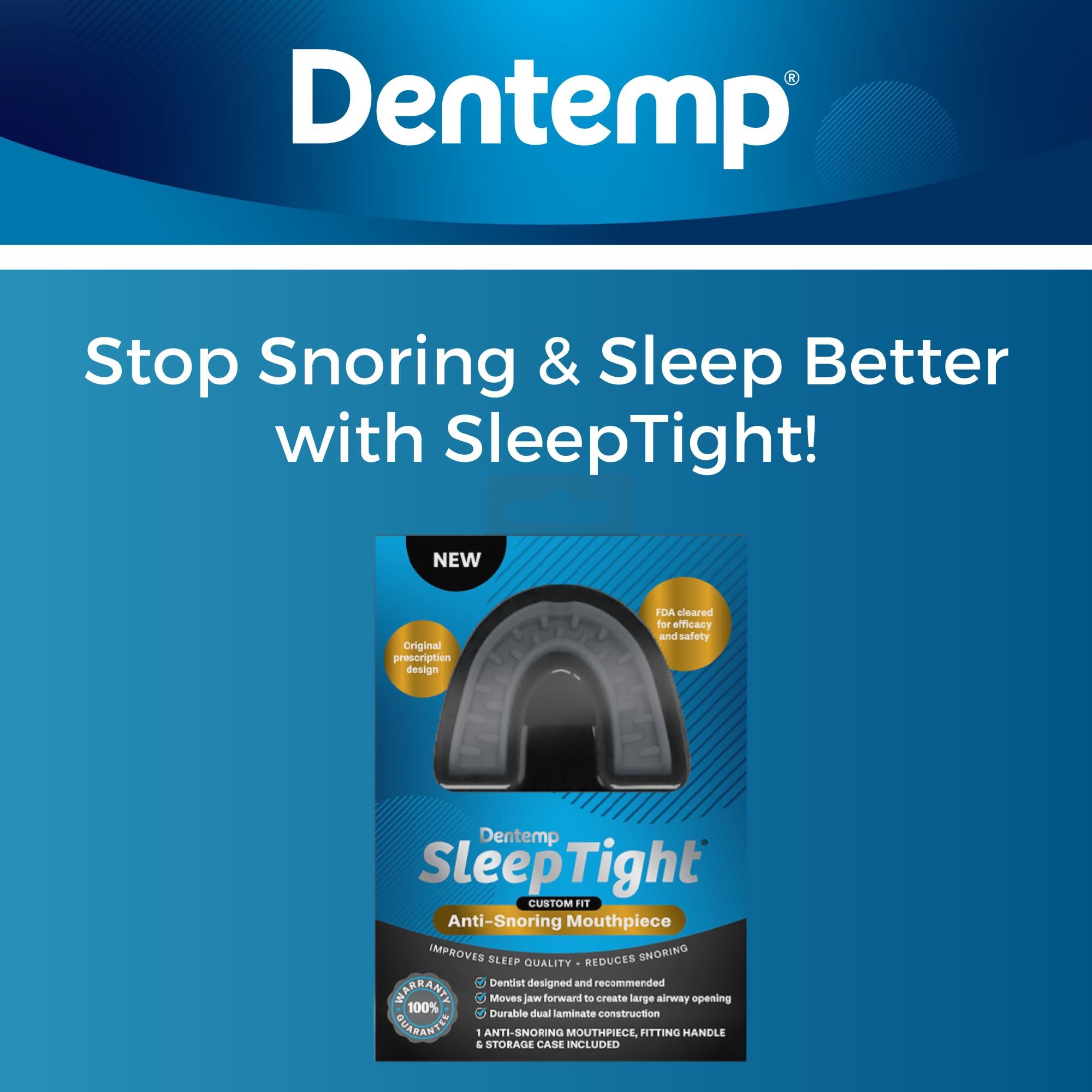 Dentemp Dentemp SleepTight Mouthpiece Anti Snoring Device - Custom Fit Snoring Mouthguard for a Sleep Apnea - Device Designed by Dentist and Made in USA 1pk