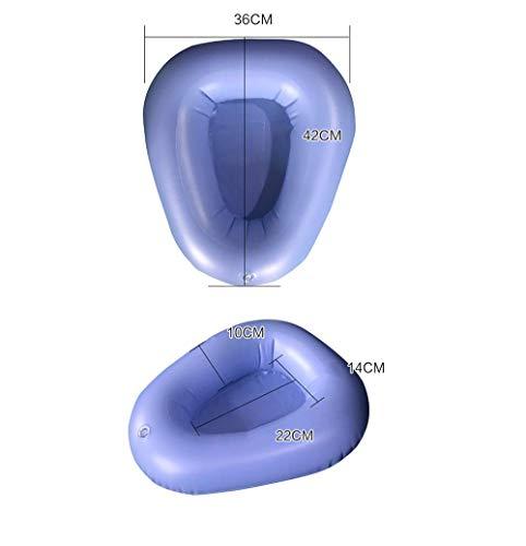 MHKGIOA MHKGIOA Portable Air Inflation Toilet for Paralysis & Bedridden People - Washable Bedpan for Man and Woman with Air Pump(Blue)