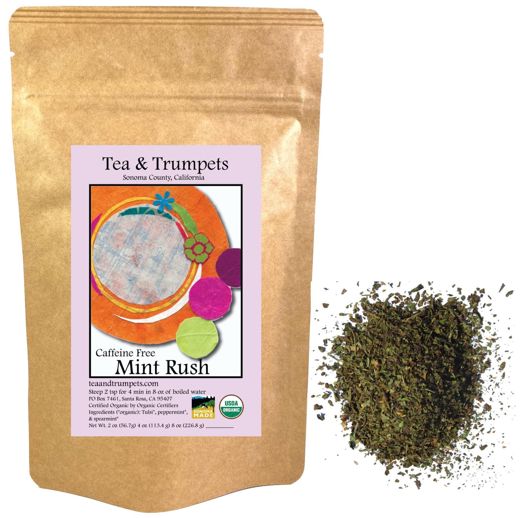 Tea & Trumpets USDA Organic Mint Rush Loose Leaf Herbal Tea - 4 oz
