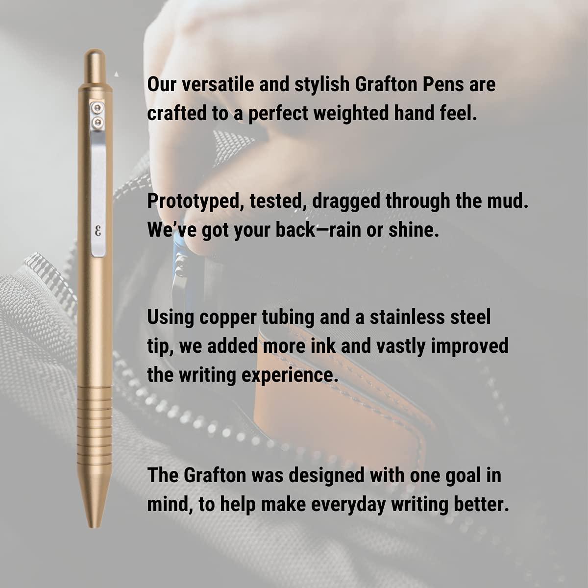 Everyman Everyman Grafton Pen, EDC Pen with Premium Gel Ink, Luxury Metal Writing, Gift for Office, Business, Executive (Full Click, Gold)
