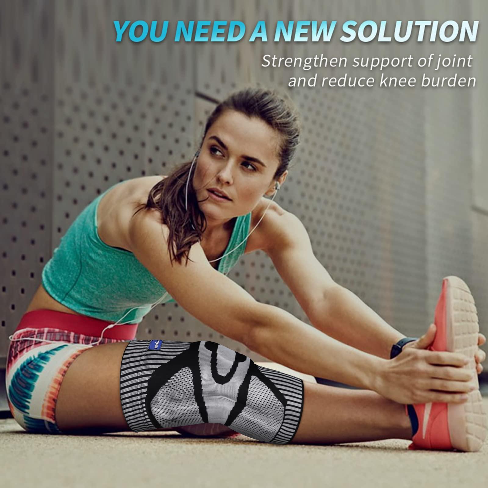 NEENCA NEENCA Knee Brace for Knee Pain Relief, Medical Knee Support with Patella Pad & Side Stabilizers, Compression Knee Sleeve for Meniscus Tear, ACL, Arthritis, Joint Pain, Runner, Sport- FSA/HSA APPROVED