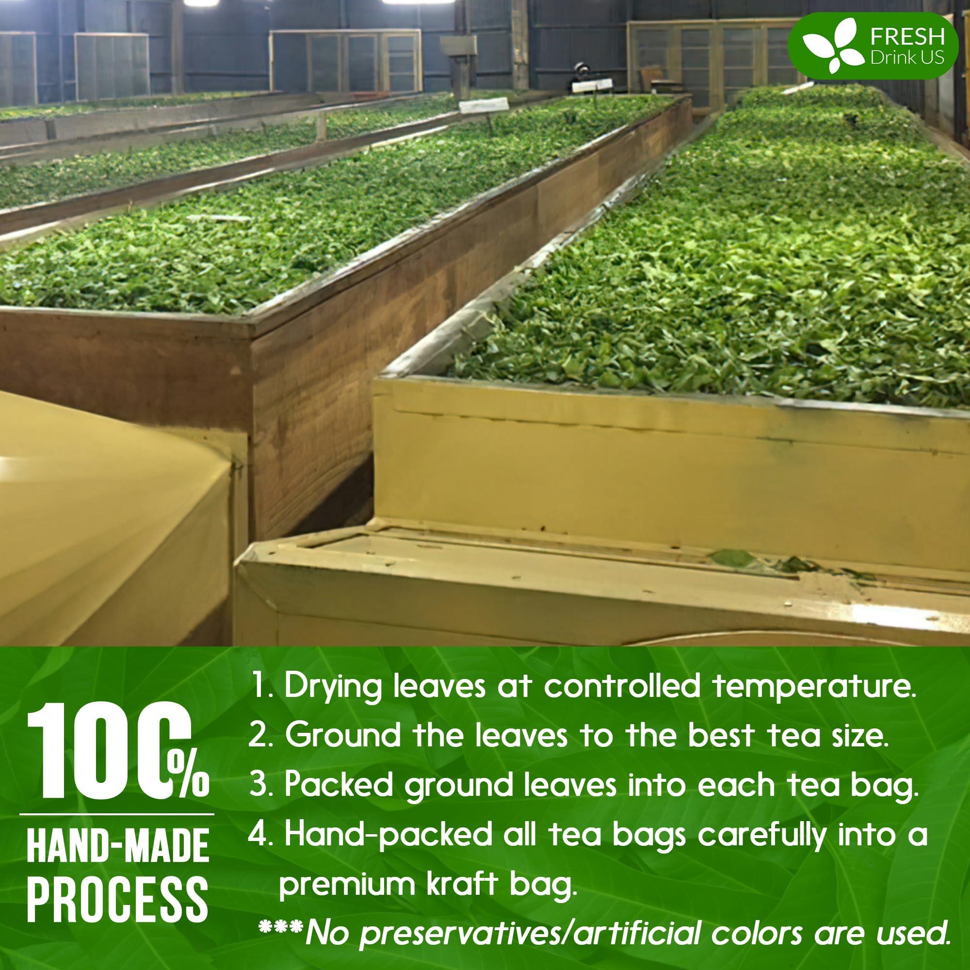 FRESHDRINKUS FreshDrinkUS, Premium 40 Banaba Tea Bags, 100% Natural & Pure from Banaba Leaves. Loose Leaf Banaba Herbal Tea. No Sugar, No Caffeine, No Gluten, Vegan.