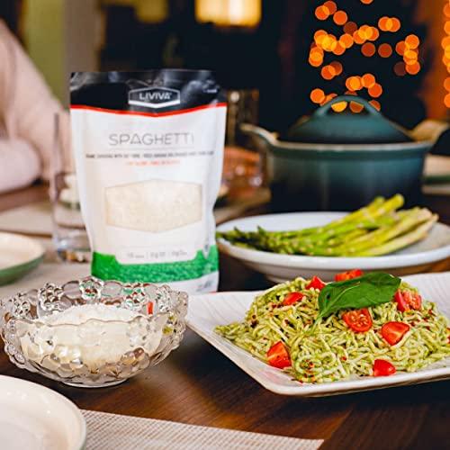 LIVIVA LIVIVA Organic Shirataki Spaghetti with Oat Fiber, Low-Calorie Pasta made from Konjac Root, Non-GMO, Gluten Free and Keto Certified (Pack of 2)