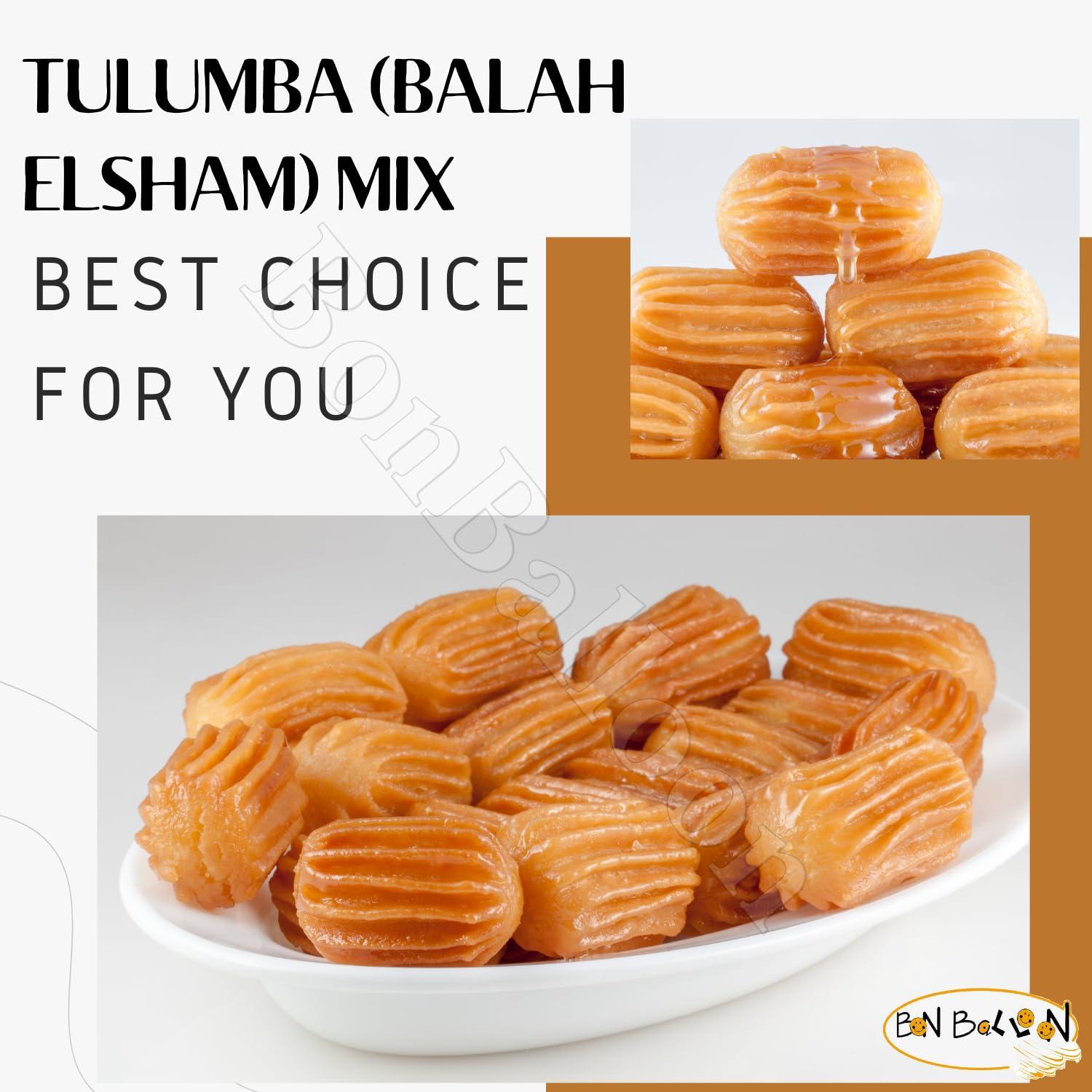 Generic Balah El Sham Tulumba Mix Powder Dessert Elsham Arabian Al Sham Sweets Alsham Arab Desserts Sweet Easy To Prepare Delicious Taste Easier Cooking Kosher Halal (1 Pack = 7.05 oz / 200 gm)