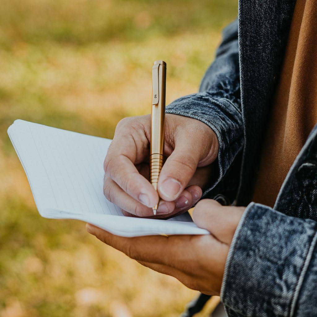 Everyman Everyman Grafton Pen, EDC Pen with Premium Gel Ink, Luxury Metal Writing, Gift for Office, Business, Executive (Full Click, Gold)