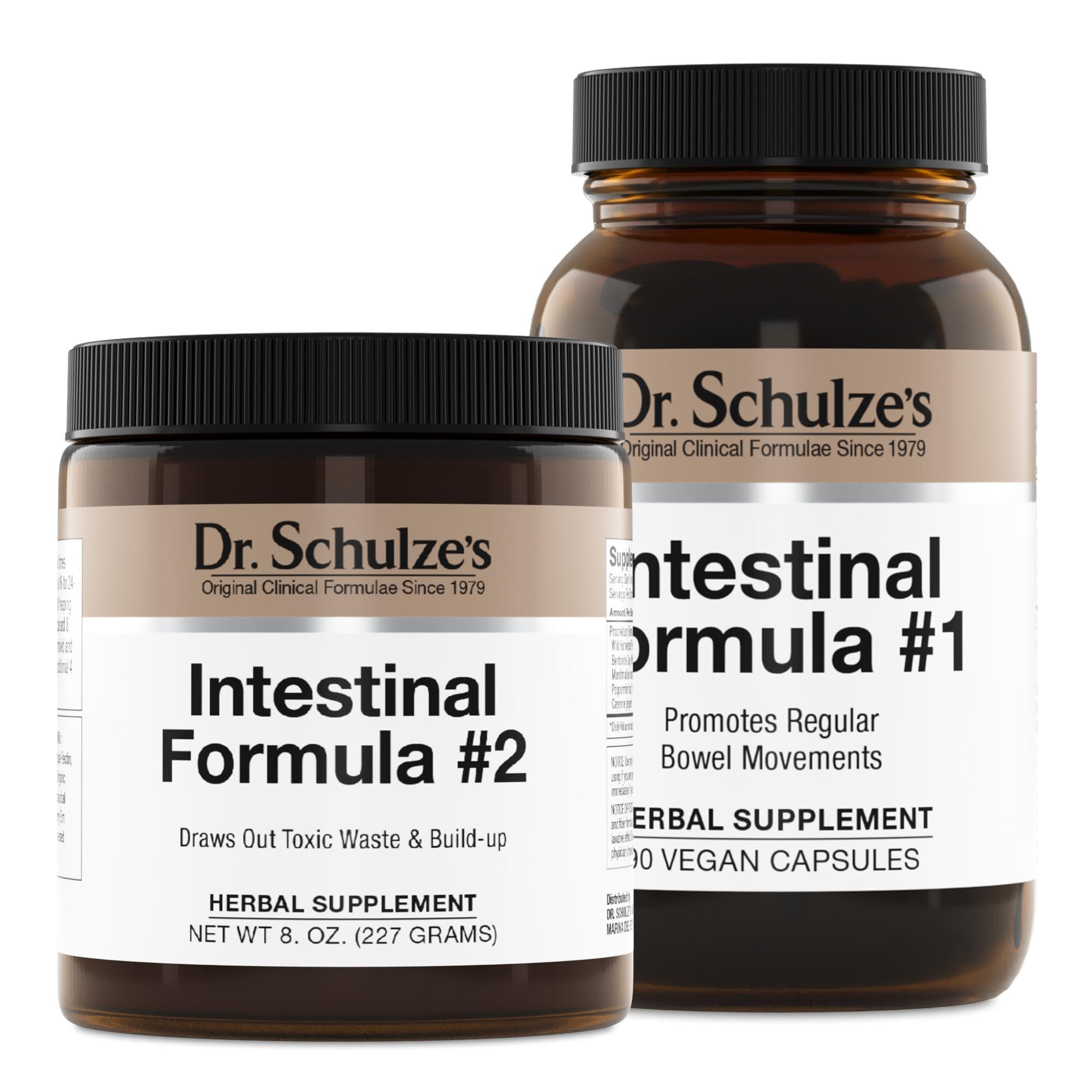 Dr. Schulze\'s Dr. Schulze\'s Intestinal Formula #2 (8 Ounces) and Intestinal Formula #1 Capsules (90 Capsules) - Organic Herbal Supplements