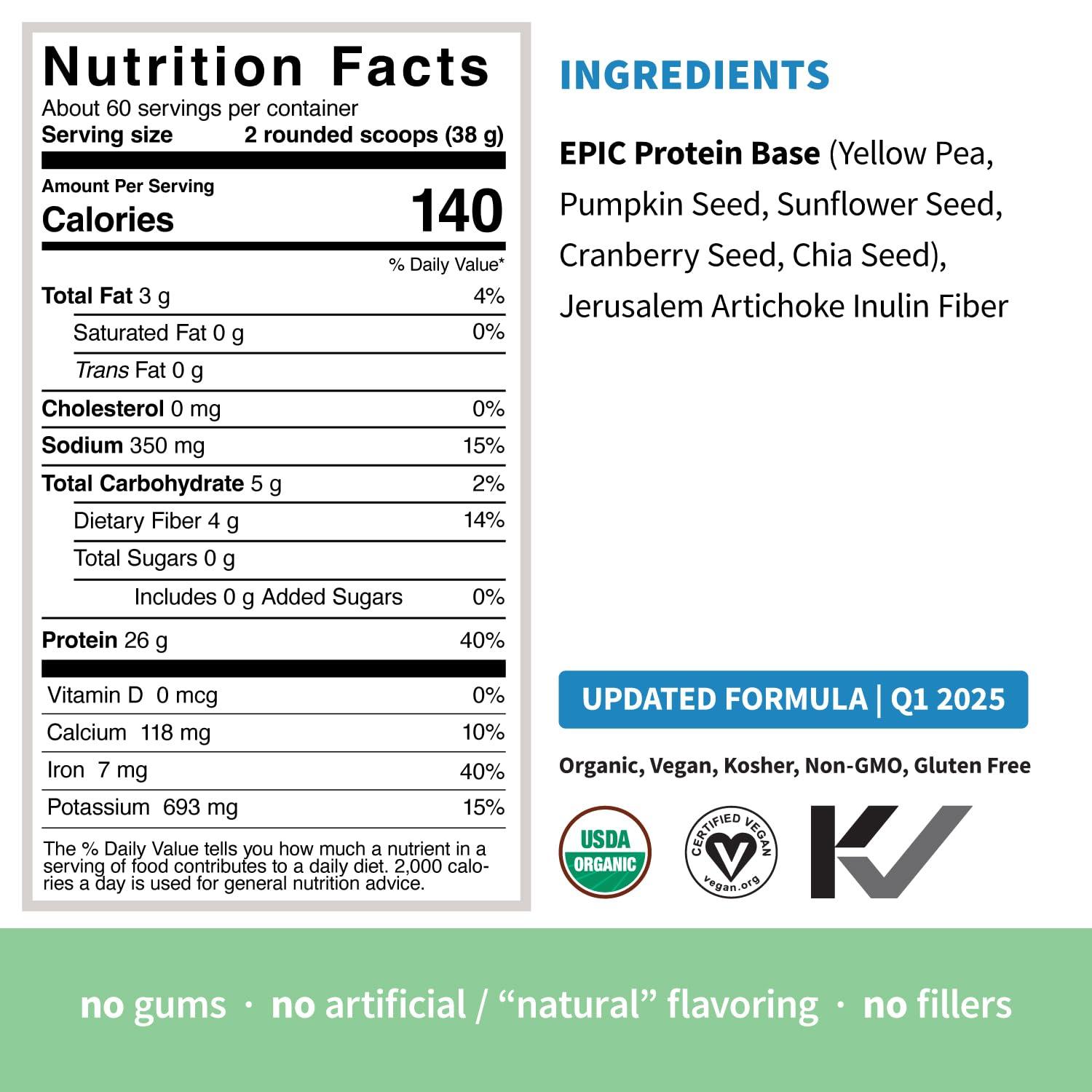 Sprout Living Sprout Living Plant Based Protein & Superfoods Powder, Original, Unflavored | Organic Protein Powder, Vegan, Non Dairy, Non-GMO, Gluten Free, Sugar Free, Perfect Keto Drink Mix (5 lb)