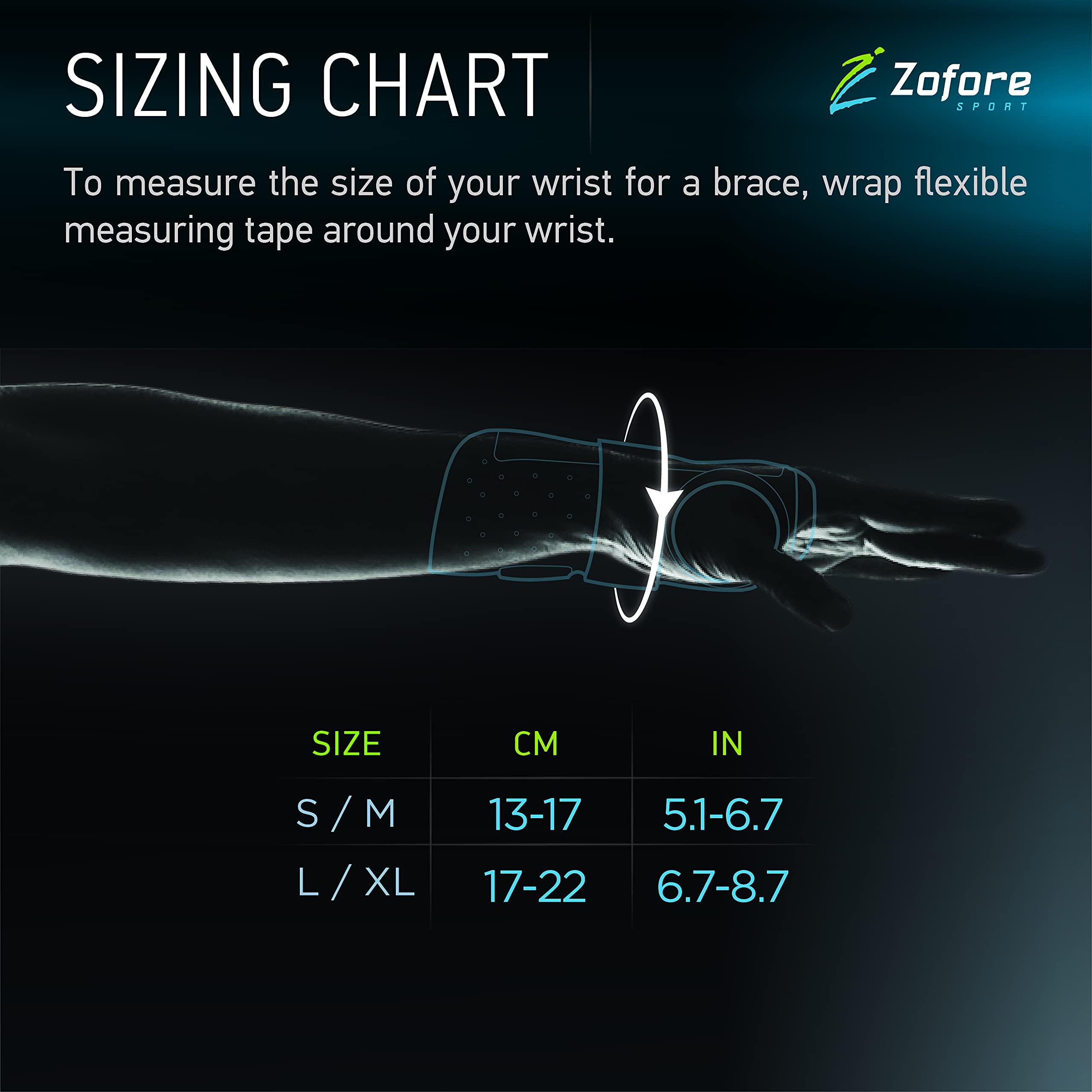 ZOFORE SPORT Carpal Tunnel Wrist Brace Night Support and Metal Splint Stabilizer [Single] - Helps Relieve Tendinitis Arthritis Carpal Tunnel Syndrome Pain - Reduces Recovery Time for Men Women - Right (S/M)