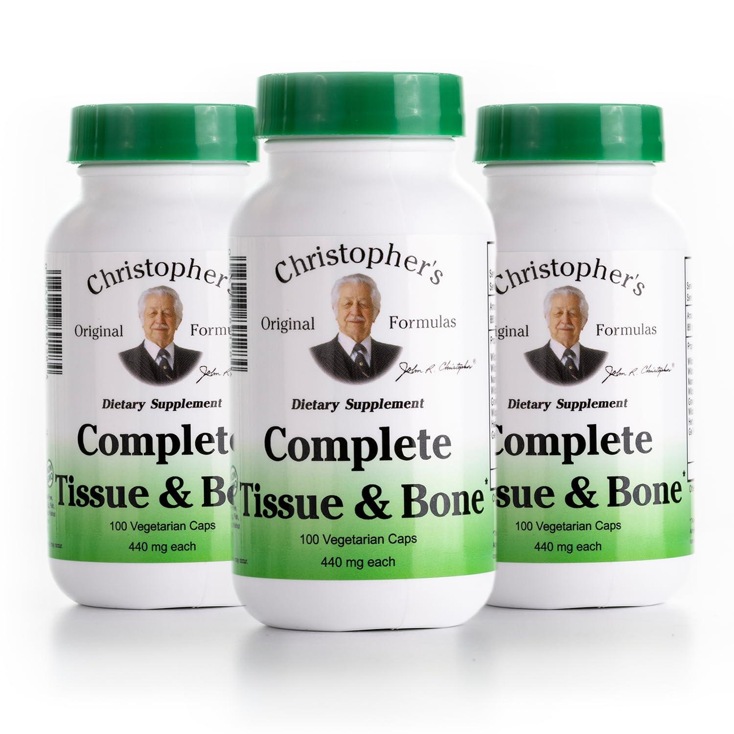 Dr. Christopher's Formulas Dr. Christophers Formulas Complete Tissue and Bone, 440mg, 100 Capsules (3 Pack)