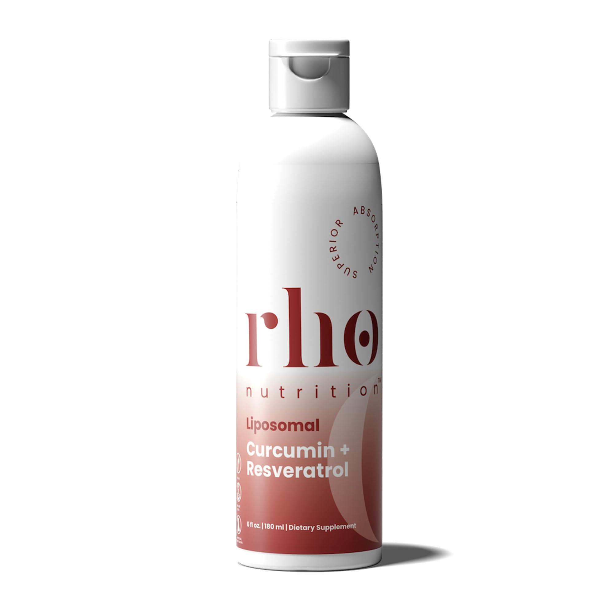 Rho Nutrition Rho Nutrition Liposomal Curcumin + Resveratrol (1 Pack) Ultra High Absorption Liquid Curcumin Supplement Promotes Joint Comfort, Mobility, Cellular Health and Overall Well-Being