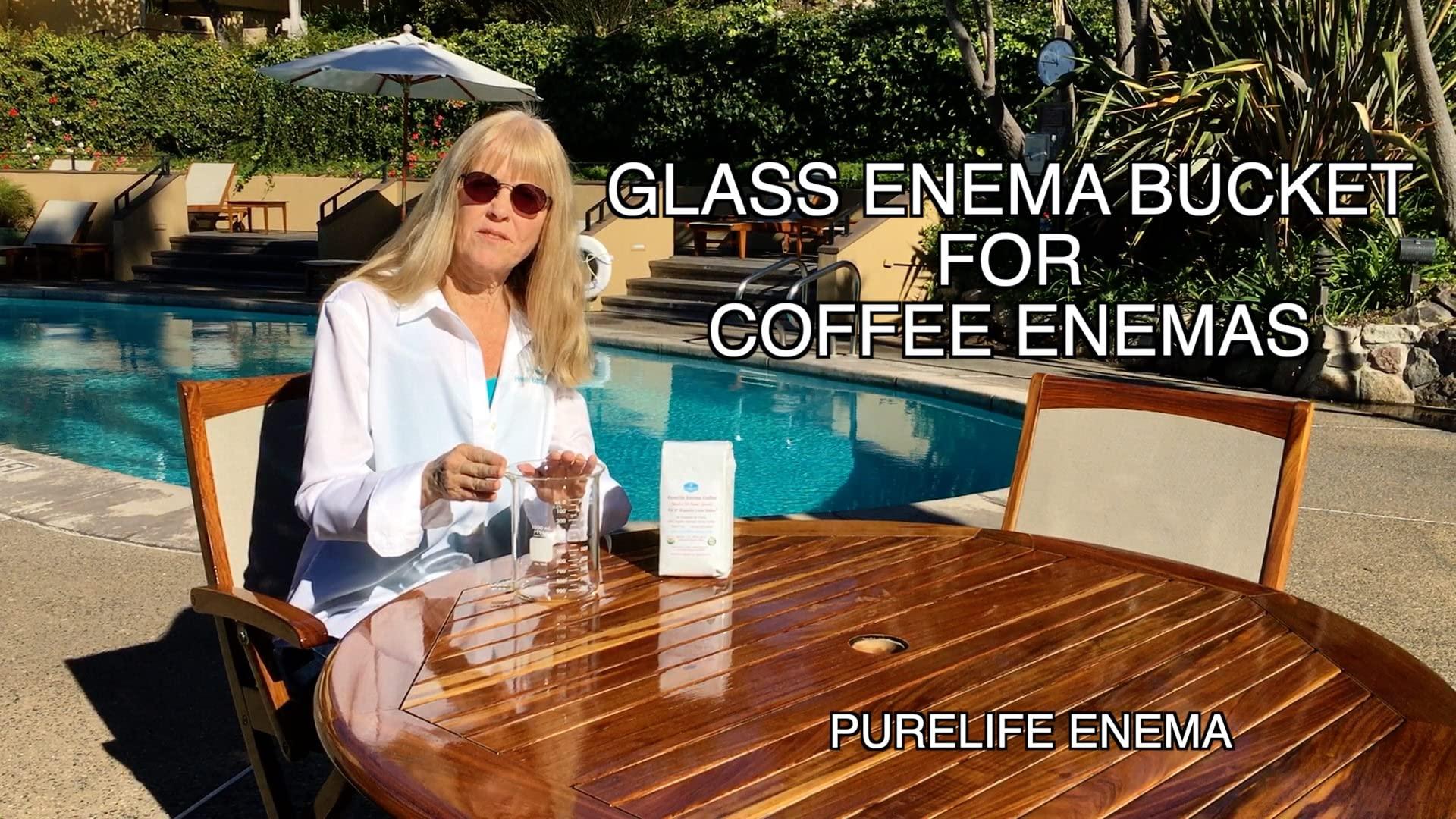 Purelife Enema Purelife Glass Enema Bucket Kit - Made in USA Pyrex Glass - 1 Qt - Not Chinese Glass -Silicone Tubings - Americas Choice for Coffee Enemas