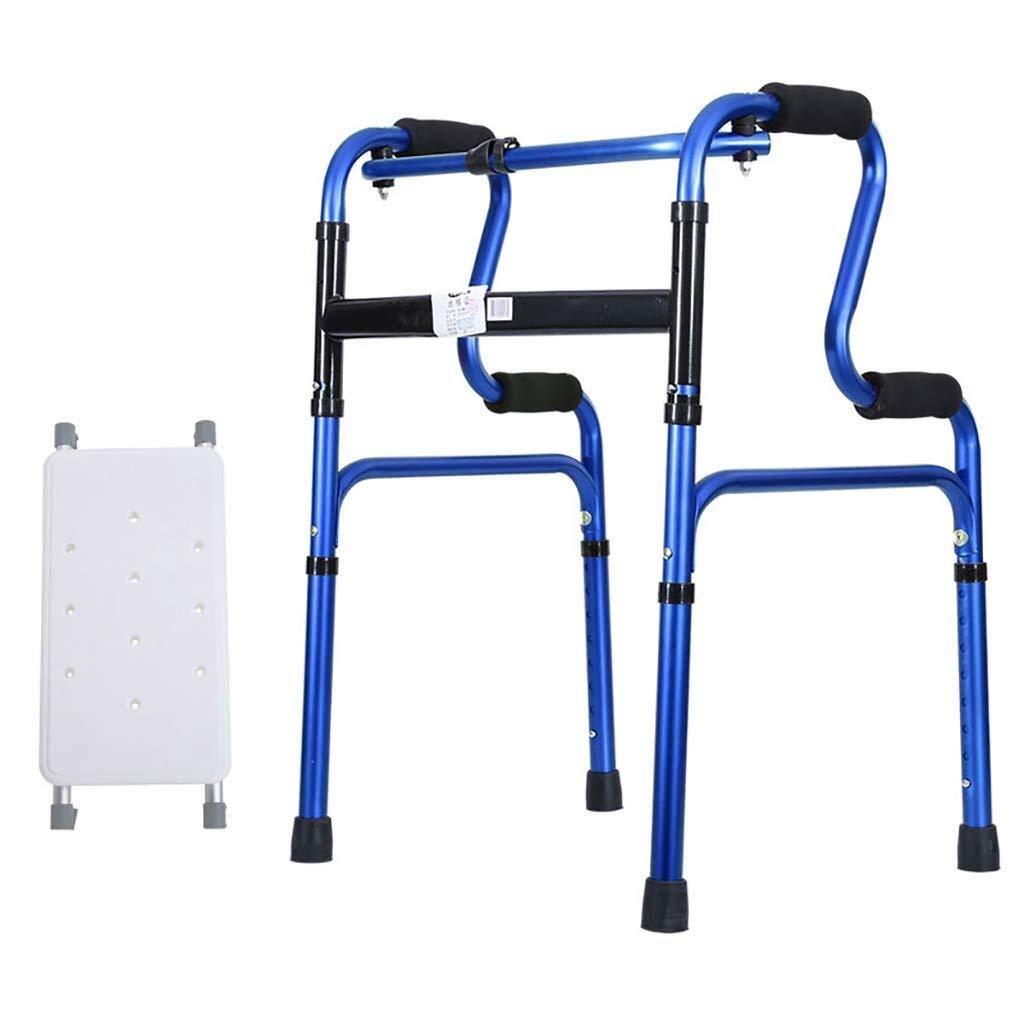 HXRLSIPO Walker Aluminum Foldable Walking Mobility Aid Rollator 2 in 1 Walker with Seat for Elderly
