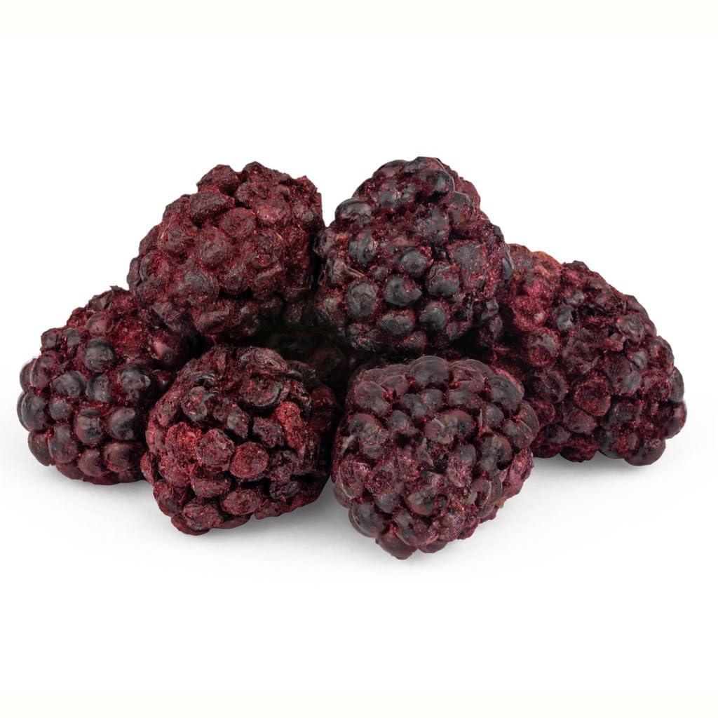The Snack Haus The Snack Haus 2 Packs of Freeze-Dried Blackberries 0.88 Oz & 2 Packs of Freeze-Dried Raspberries 1.06 Oz| All-Natural, No Preservatives | Nutrient-Rich, High Fiber Snack | Perfect for Yogurt, Granola, or On-The-Go! (3.88 Oz/Case)
