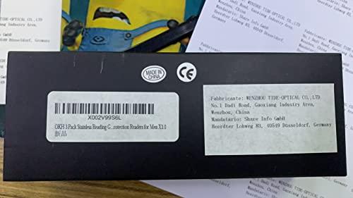 OKH OKH Magnifying Glasses for Close Work With Light Up Reading Glasses with Light, Rechargeable LED Lighted Reading Glasses, Anti Blue Light, Bright Clear Vision Unisex, Square+3.0x