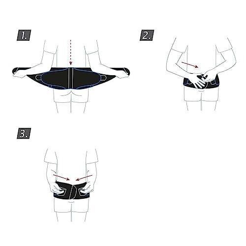 Actimove Actimove Sports Edition Back Support | Back Brace with 4 Stays, Adjustable, Double Layer Compression for Acute & Chronic Back Pain, Lumbar Strains, Muscular Insufficiency | Black - Choose Your Size