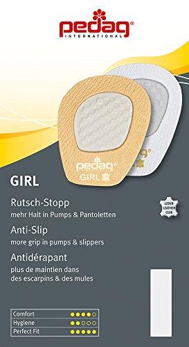pedag pedag Girl Anti-Slip Forefoot Inserts for High Heel Footwear, Handmade in Germany, Sandals Pumps and Mules, Textured Grip, Real Leather, One Size Fits All, Black, 3 Pair