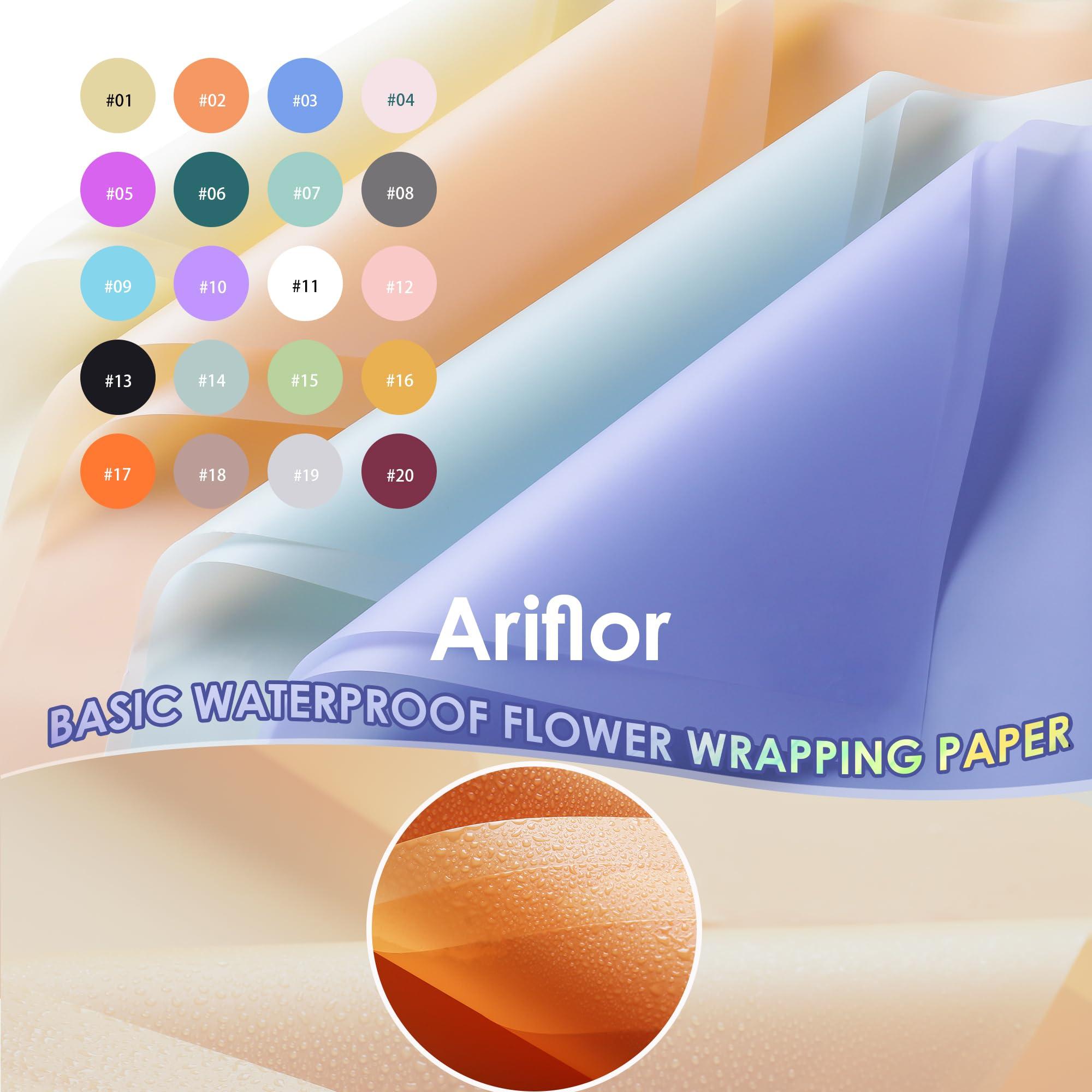 ARIFLOR ARIFLOR 20Sheets Basic Waterproof Flower Bouquet Paper - 30185 PlasticFresh Floral Wrapping Paper, Christmas Gift Packaging, Gift Packaging, DIY Crafts, Florist Bouquet Supplies