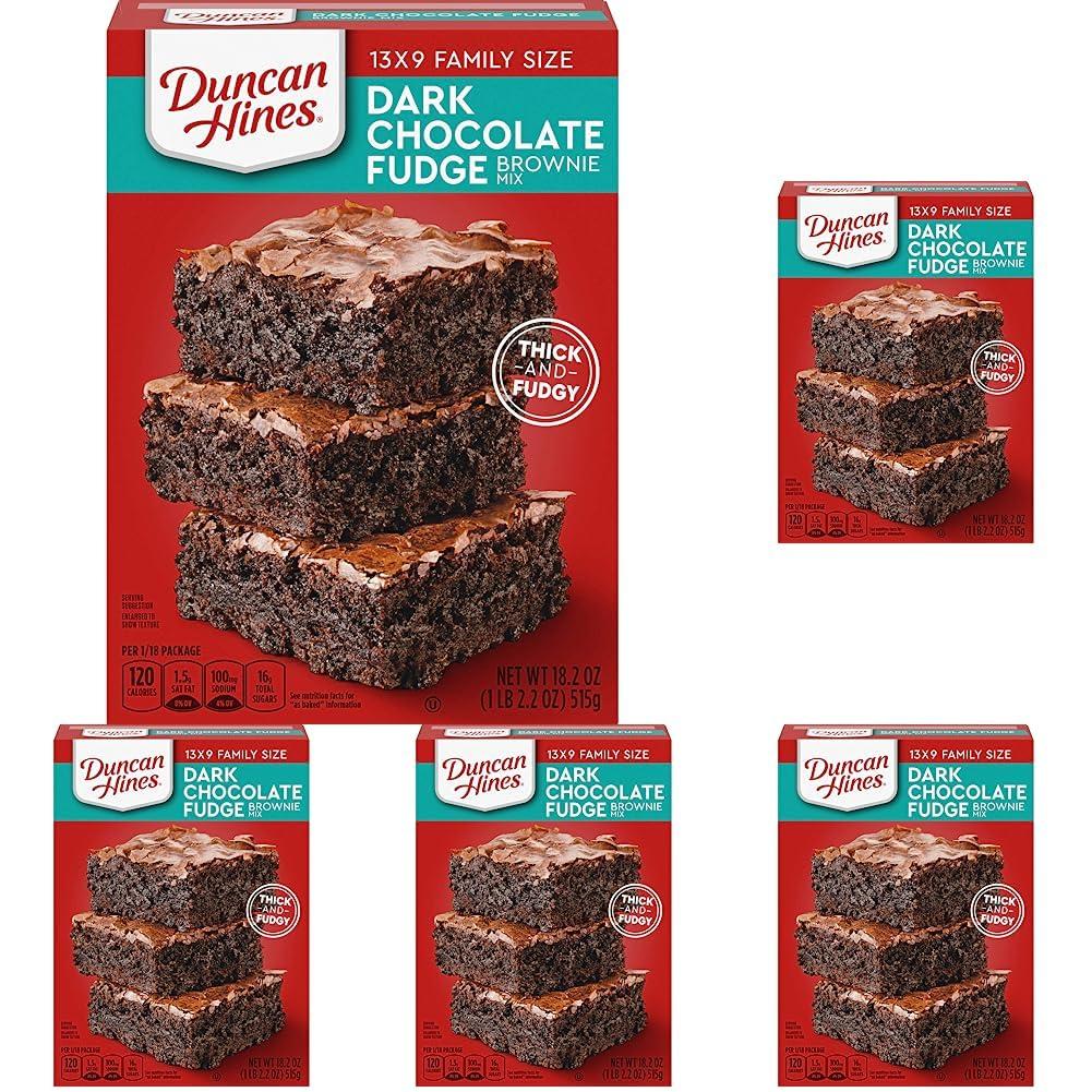 Duncan Hines Duncan Hines Brownie Mix, Dark Chocolate, 18.2 oz (Pack of 5)
