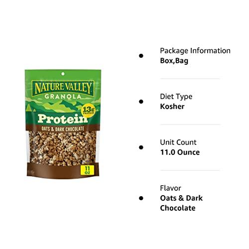 Nature Valley Nature Valley Protein Granola, Oats and Dark Chocolate, Resealable Bag, 11 OZ