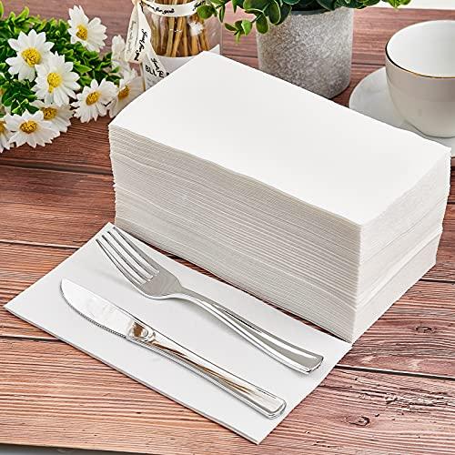 JOLLY PARTY 100PACK Disposable Hand Towels for Bathroom, Soft and Absorbent Paper Guest Towels Disposable Decorative Bathroom Hand Napkins for Kitchen, Parties, Weddings, Dinners