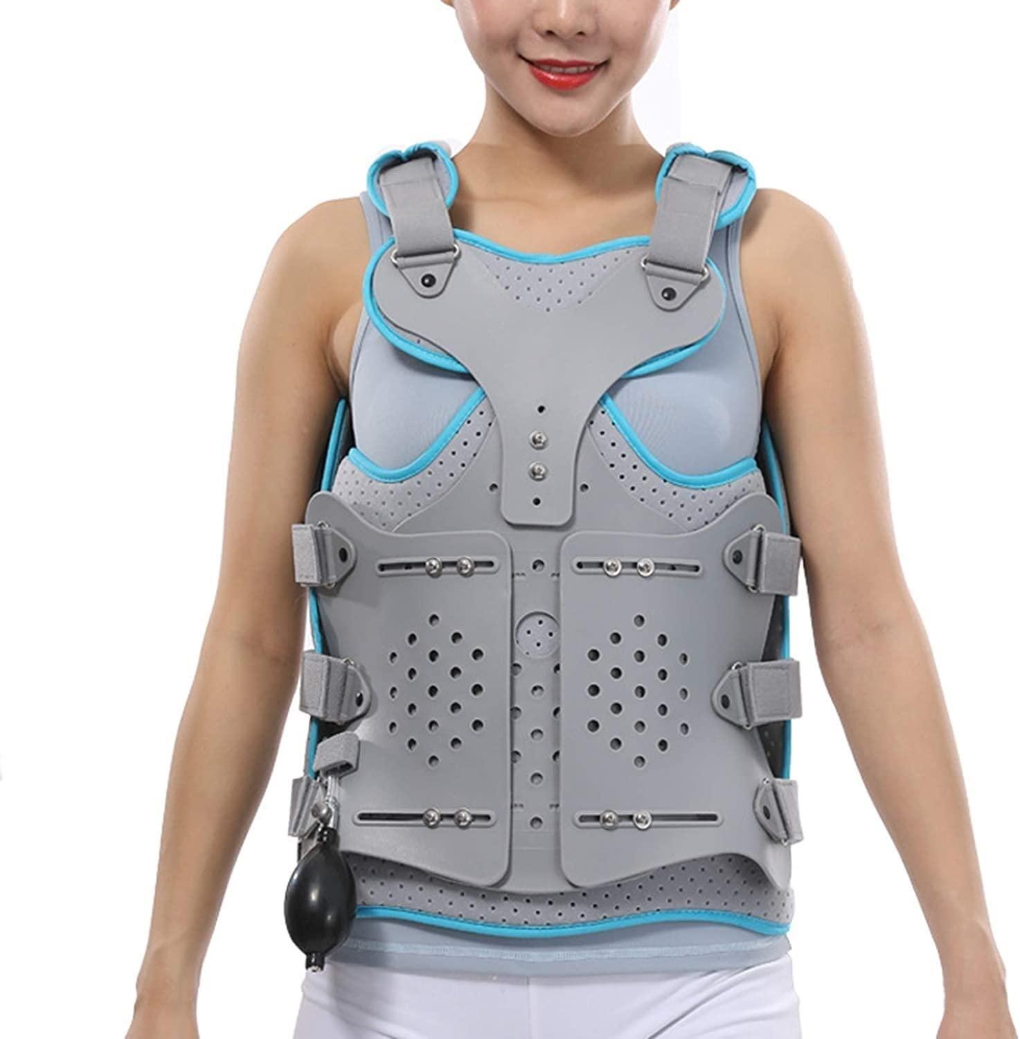 SJHY Posture Corrector Thoracic Back Brace Spinal Lumbar Fracture for Hyperextension Orthotics Spine Fixation Lumbar Thoracolumbar Brace Back Posture (Size : Single airbag)