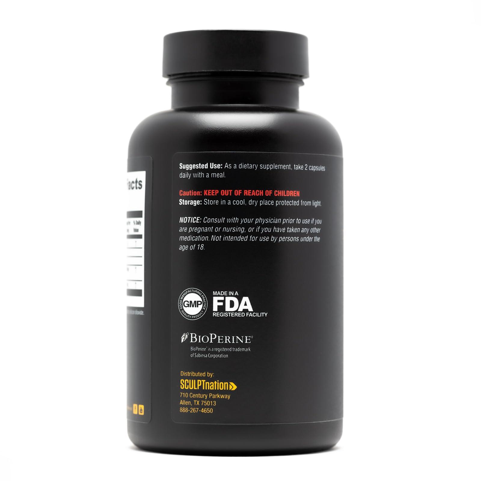 Sculpt Nation Sculpt Nation by V Shred Powerful Turmeric Supplement - Turmeric Curcumin with Black Pepper & Patented Ingredients for Joint Health - 30-Day Supply