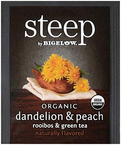 Bigelow Tea Bigelow 17715 Steep Tea, Dandelion & Peach, 1.18 Oz Tea Bag, 20/box