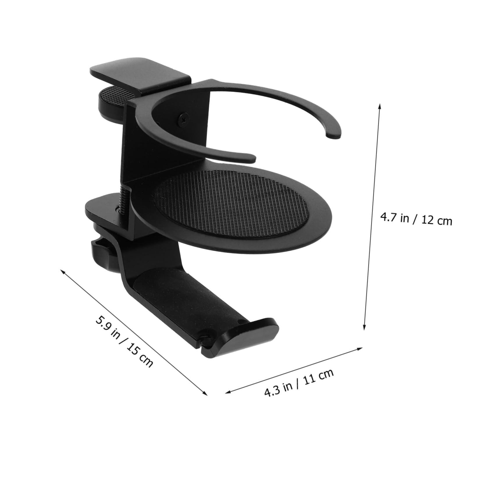 RORPOIR RORPOIR PC Headphone Hanger Computer Accessories Stand Gaming Cupholder Office Gamer Utensil Headset Headphones Holder Desktop Accessories Desk Cup Holder Clamp Aluminum Alloy Black