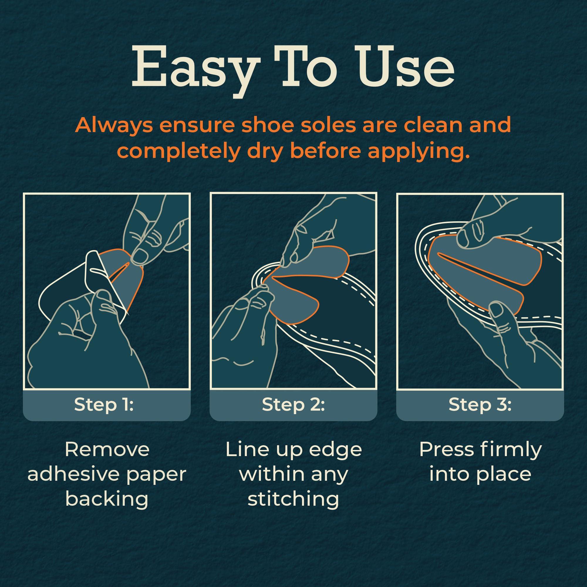 S SHOES HAVE SOLES Transparent Sole Protector, Anti Slip Shoe Grips to Help Cut Costs Due to Frequent Resoling, Non Slip Shoe Pads for Mens & Womens Footwear, Medium US 10-12 (EU 43-46) - Shoe Sole Protection