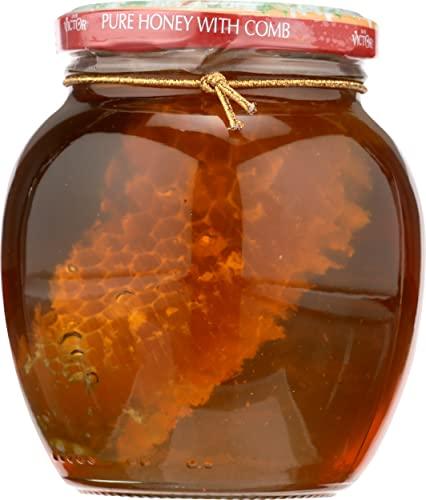 Don Victor Don Victor Orange Blossom Comb Honey Globe Jar, 16 Ounce