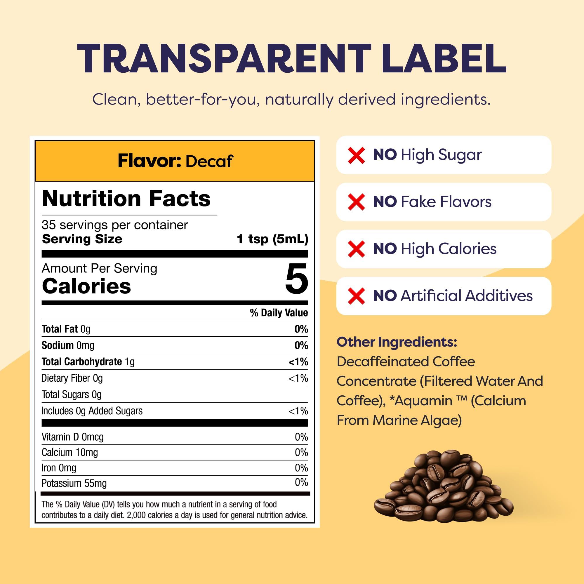 Javy Coffee Javy Coffee Concentrate - Cold Brew Coffee, Perfect for Instant Iced Coffee, Cold Brewed Coffee and Hot Coffee, 35 Servings - Original Decaf