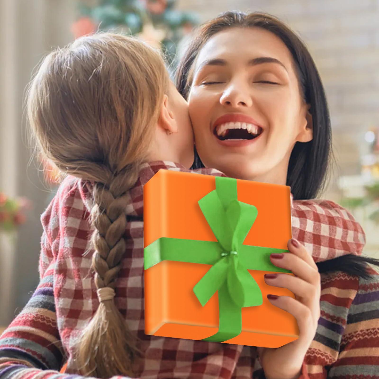 Hlonon 30 Sheets Orange Tissue Paper for Packaging Gift Bags Decoration, Gift Wrap Tissue Paper Bulk for Weddings Birthday DIY Project Christmas Halloween Thanksgiving Gift Wrapping Crafts Decor