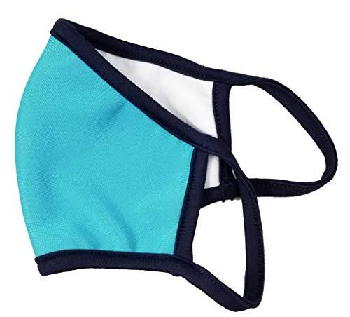 DewAmor DewAmor Reusable Washable Lightweight Neoprene/Cotton Face Mask (Turquoise) (Made in USA) (Multi- Pack) (1)