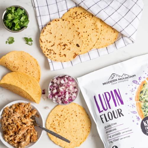 MODERN MOUNTAIN Lupin Flour (3 lb) Low-Carb Flour, 2g Net Carbs Per Serving, Improve Keto-Friendly Baked Goods, High in Protein and Fiber, Keto, Gluten-Free, Non-GMO