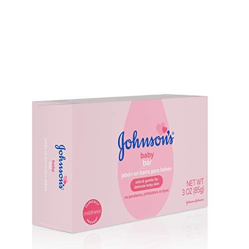 Johnson's Baby Johnson's Baby Body Soap Bar, Gentle for Baby Bath and Skin Care, Hypoallergenic and Dermatologist Tested, Paraben Free, Phthalate-Free, Dye-Free, 3 oz (Pack of 6)