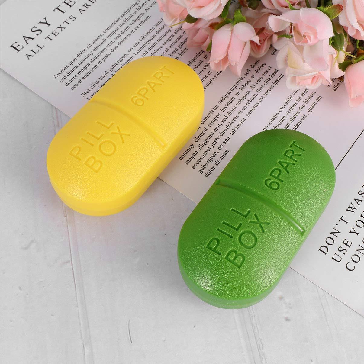 DOITOOL 2pcs Box Medicine Storage Case Pill Case Capsule Container