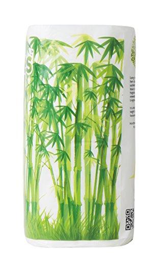 NooTrees NooTrees Bamboo 3-ply Bathroom Tissue, 300 Sheets, 4 Rolls, Ecofriendly, 100 Percent Biodegradable & Sustainable, Hypoallergenic, Ultra Absorbent, Velvety Soft, Pack of 12, Total of 48 Bathroom Rolls
