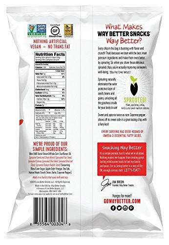 Way Better Snacks Way Better Snacks Sprouted Gluten Free Tortilla Chips, So Sweet Chili, 12 Count
