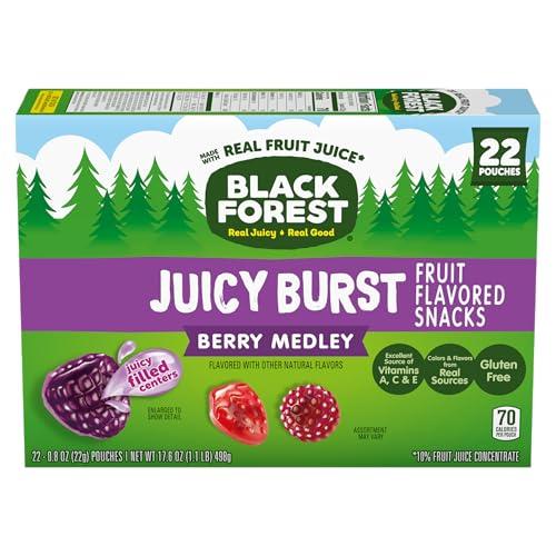 Black Forest Black Forest Juicy Burst Fruit Snacks, Berry Medley, 0.8 Ounce Pouches (22 Count)