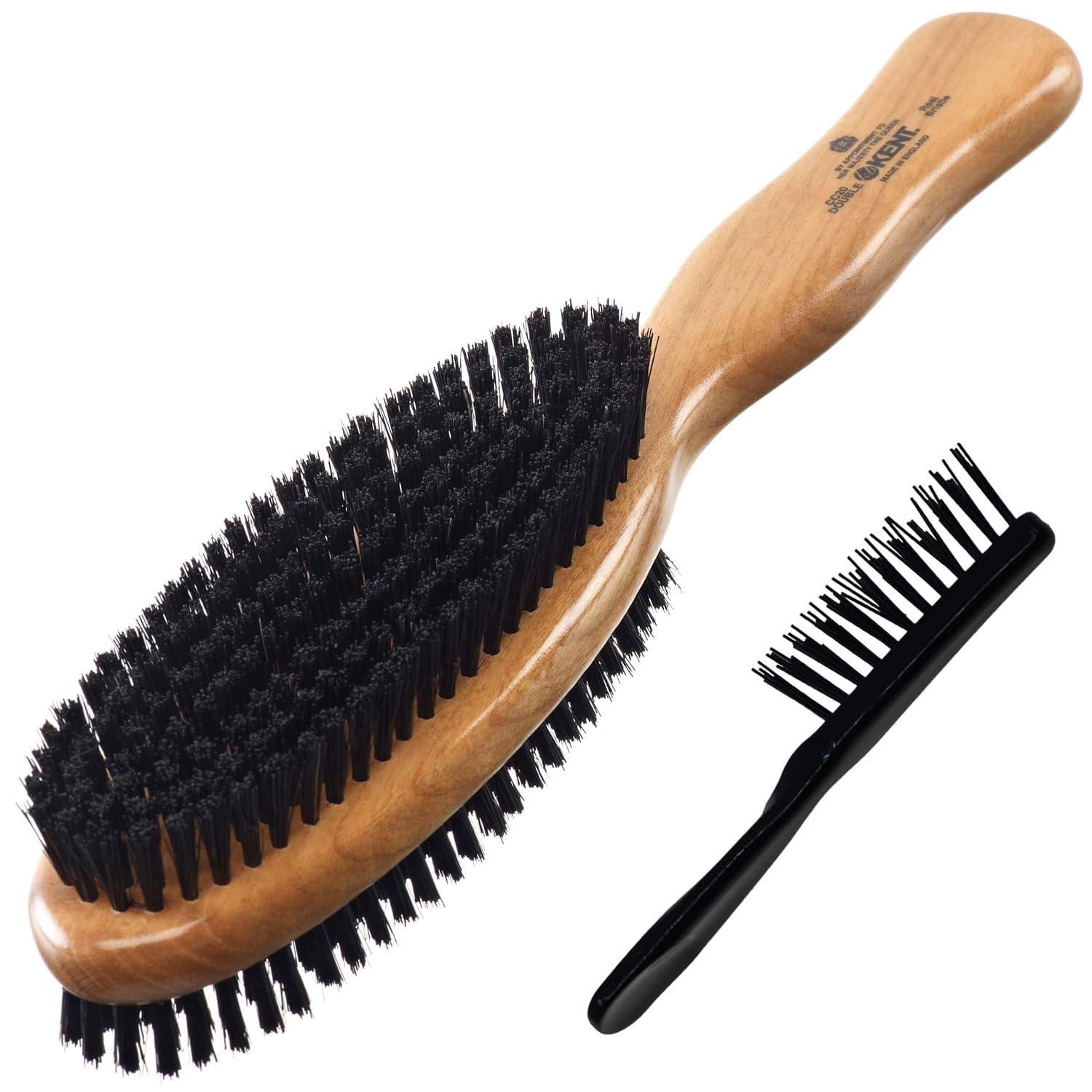 KENT Kent CC20 Double Sided Cherrywood Clothes Brush and Lint Remover, Firm Side for Dust and Dirt, Soft Side for Gentle Brushing for Keeping Fabrics Free from Fibres, Fluff and Pet Hair, Made in England
