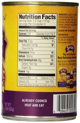 Sylvia's Restaurant Queen of Soul Food Sylvia's Black-Eye Peas, 15 Ounce Cans (Pack of 12)