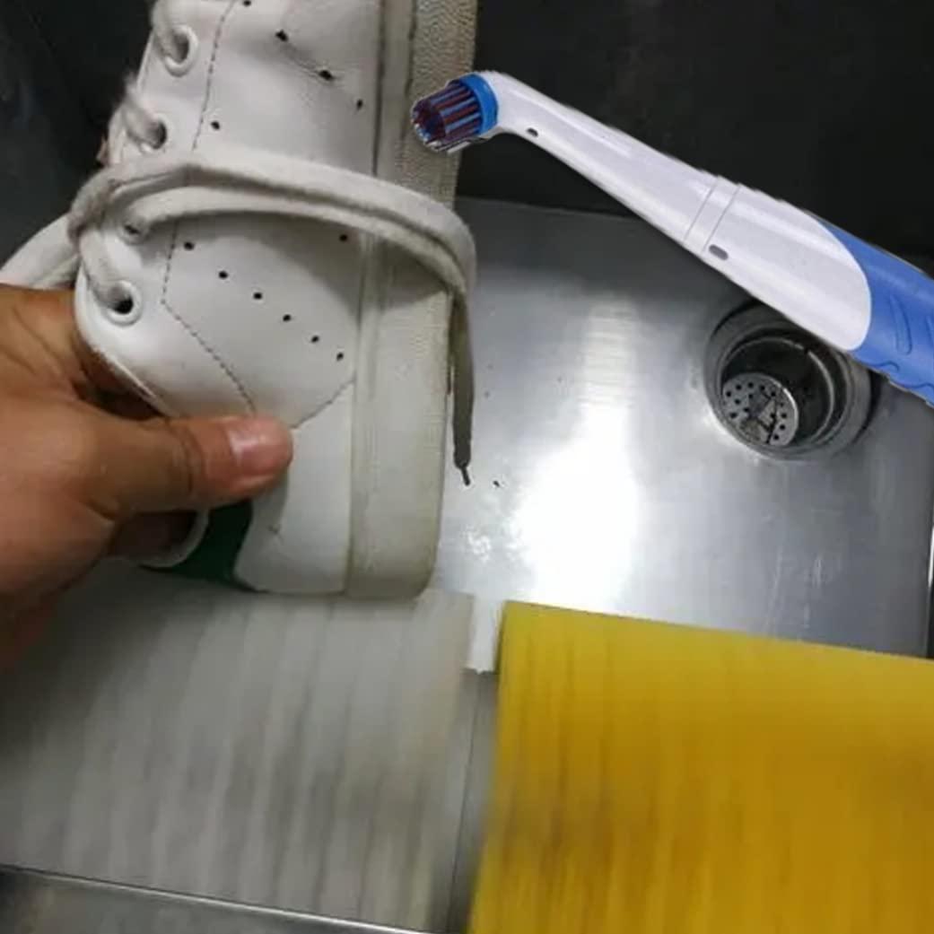 Gcroet Reveal Power Scrubber Sonic Electric Cleaning Brush with 4 Brush Heads for Tub Kitchen Blue Electric Cleaning Brush,Reveal Power Scrubber,Cleaning Power Scrubber Kit,Reveal Power Scrubber