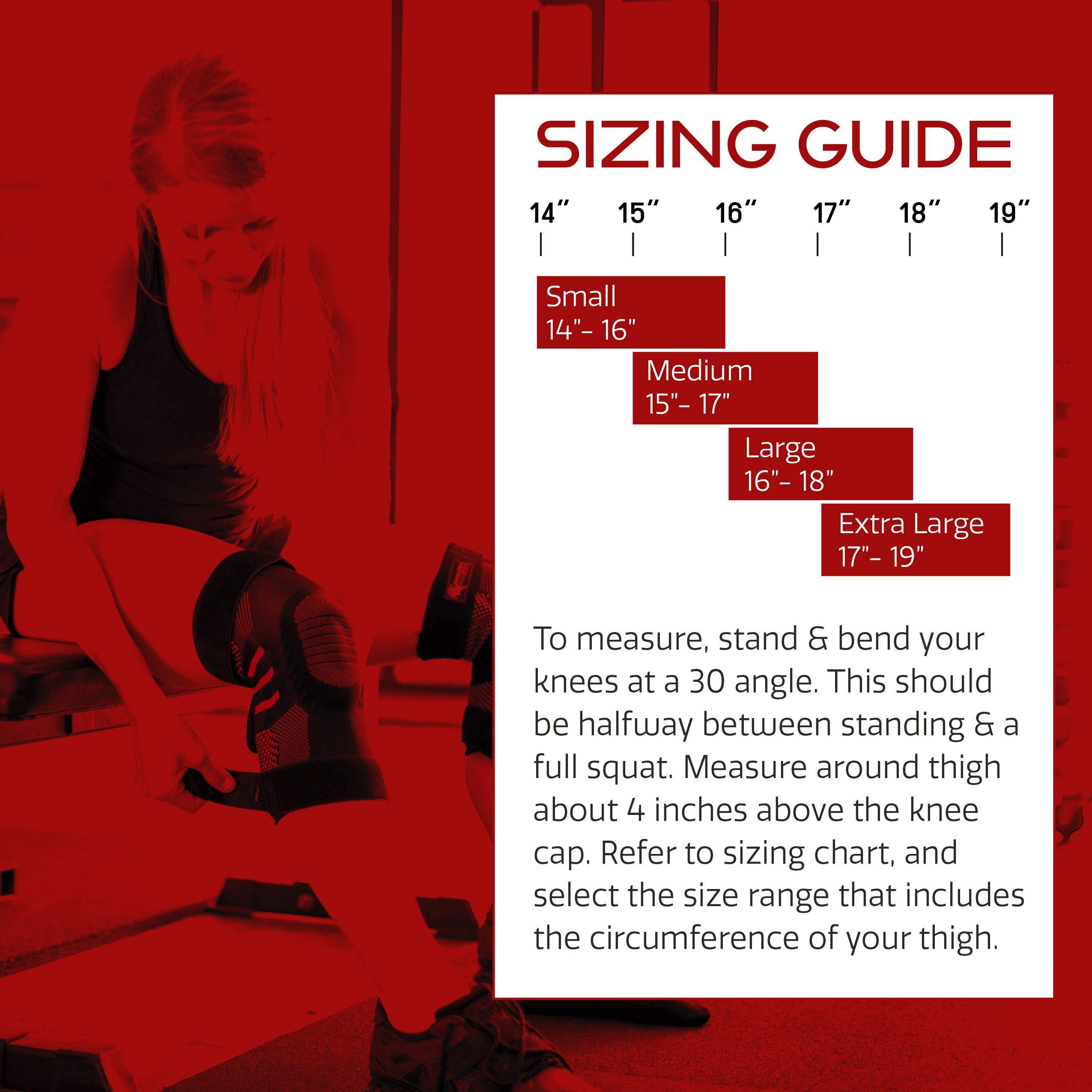 Dark Iron Fitness Dark Iron Fitness Knee Brace for Weightlifting Medium, Padded, Stabilizing Compression Sleeves for Powerlifting and Weight Training Black