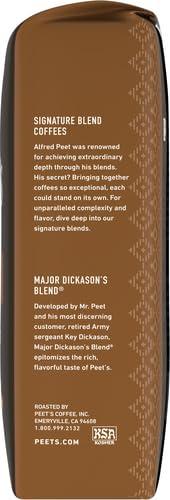 Peet\'s Coffee Peet\'s Coffee, Dark Roast Ground Coffee - Major Dickason\'s Blend 36 Ounces (2 Bags of 18 Ounces)