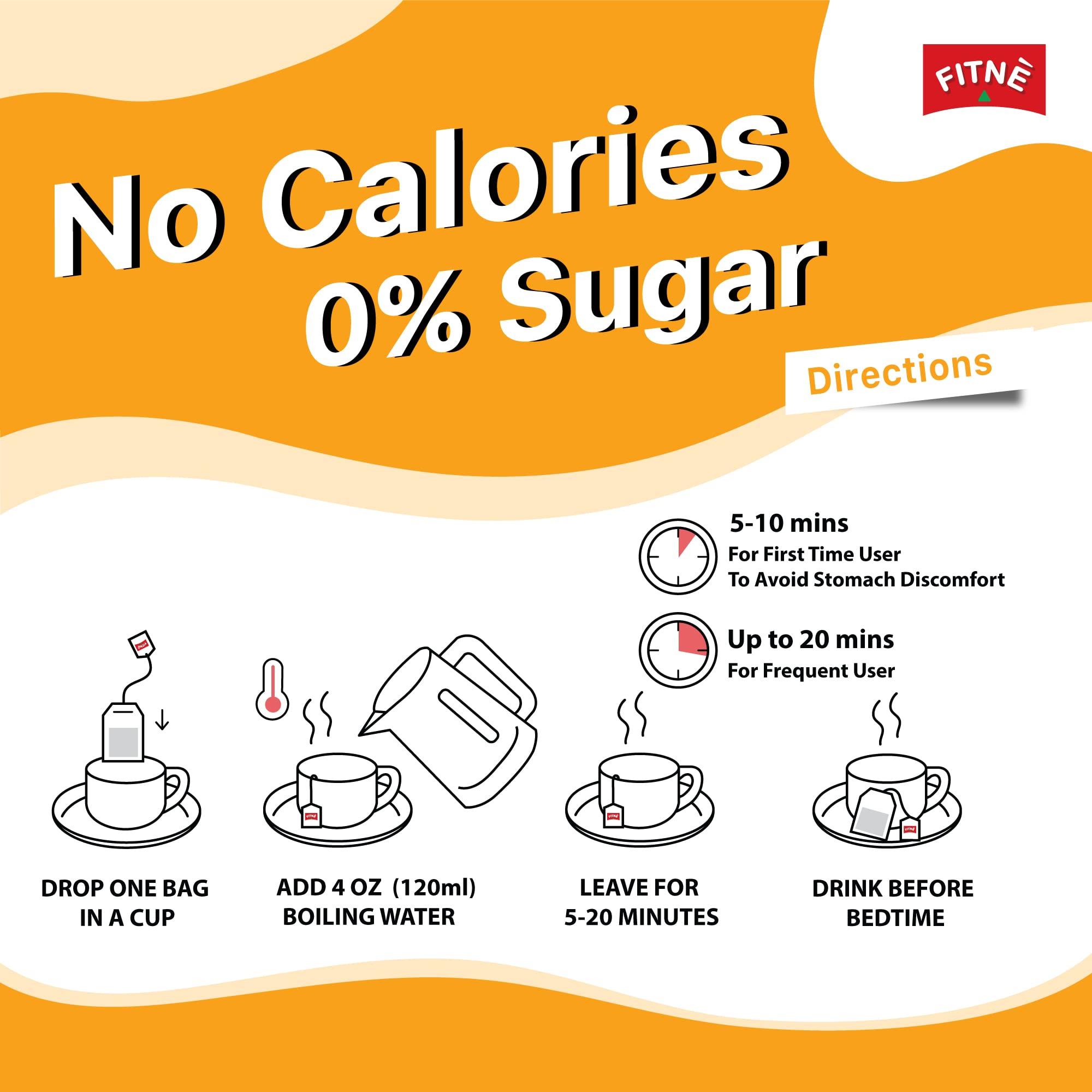 FITNÈ FITNE Chrysanthemum Herbal Tea Senna Infusion Smooth Mild Soothing Beverage Natural Gentle Detox Cleanse No Calories Caffeine Free, 15 Tea Bags