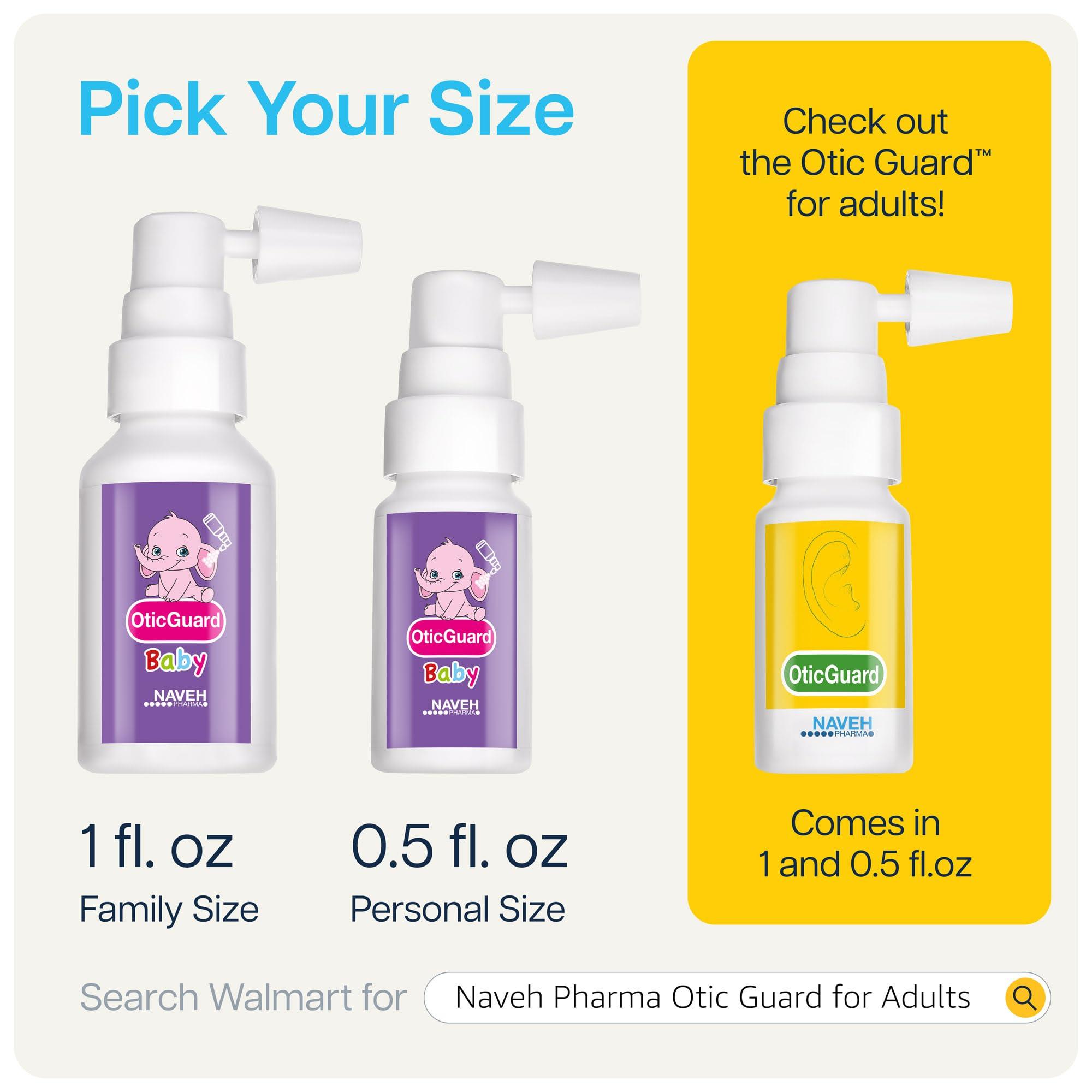 NAVEH PHARMA NAVEH PHARMA Otic Guard Baby - Natural Ear Spray Drops | Organic Herbal Sweet Oil Blend 3 in 1| Itchy Ear, Swimmer\'s Ear, & Ear Wax Removal | Clogged Ears | 1 Fl Oz