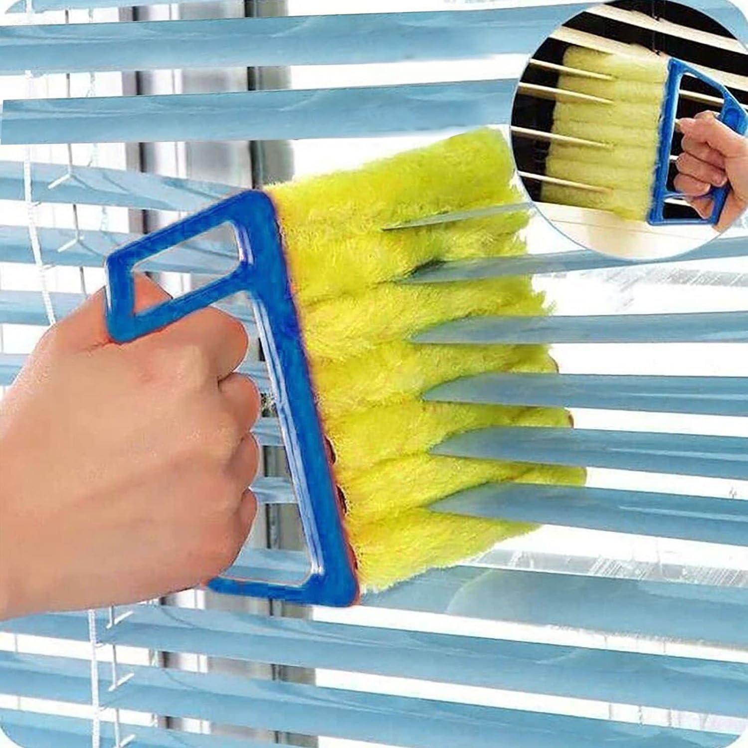 Lazynice Louver Curtain Cleaning Brush Cleaner, Detachable Blinds Window Cleaning Scrub Brush Vent Brush, Household Dust Brush for Window Blind Clean 6 Blinds at Once